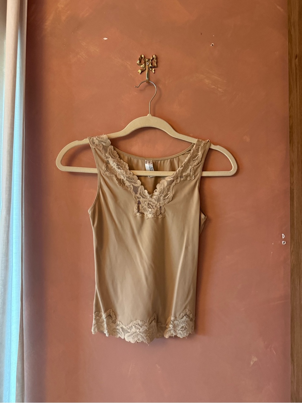 Flexees Lace-Trim Camisole - Beige